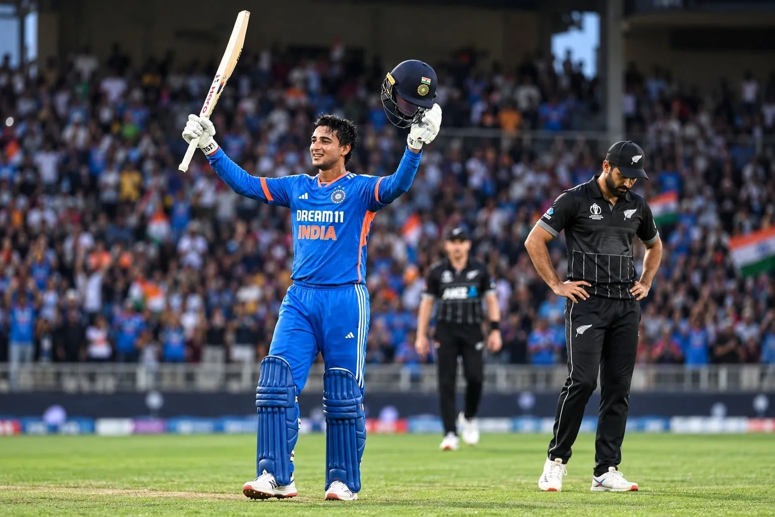 Abhishek Sharma Challenges New Zealand Bowlers During Wellington Match