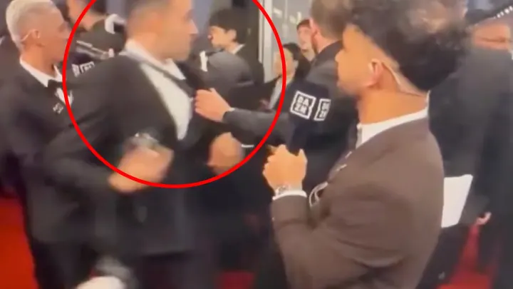 Photographer Intercepted By Security During Live Ballon d Or Broadcast