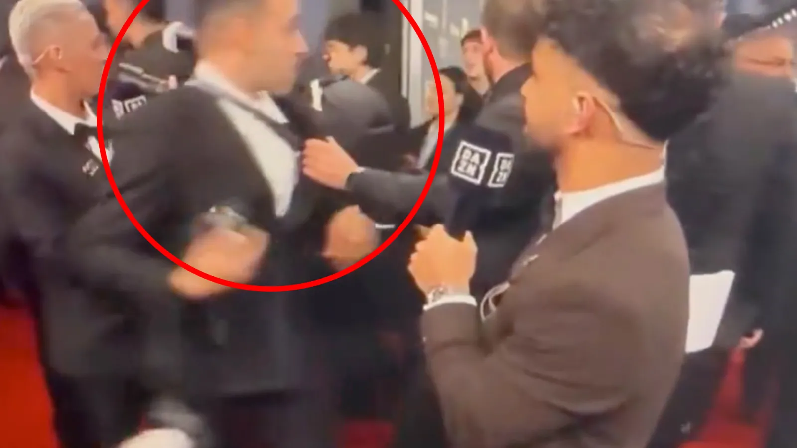 Photographer Intercepted By Security During Live Ballon d Or Broadcast