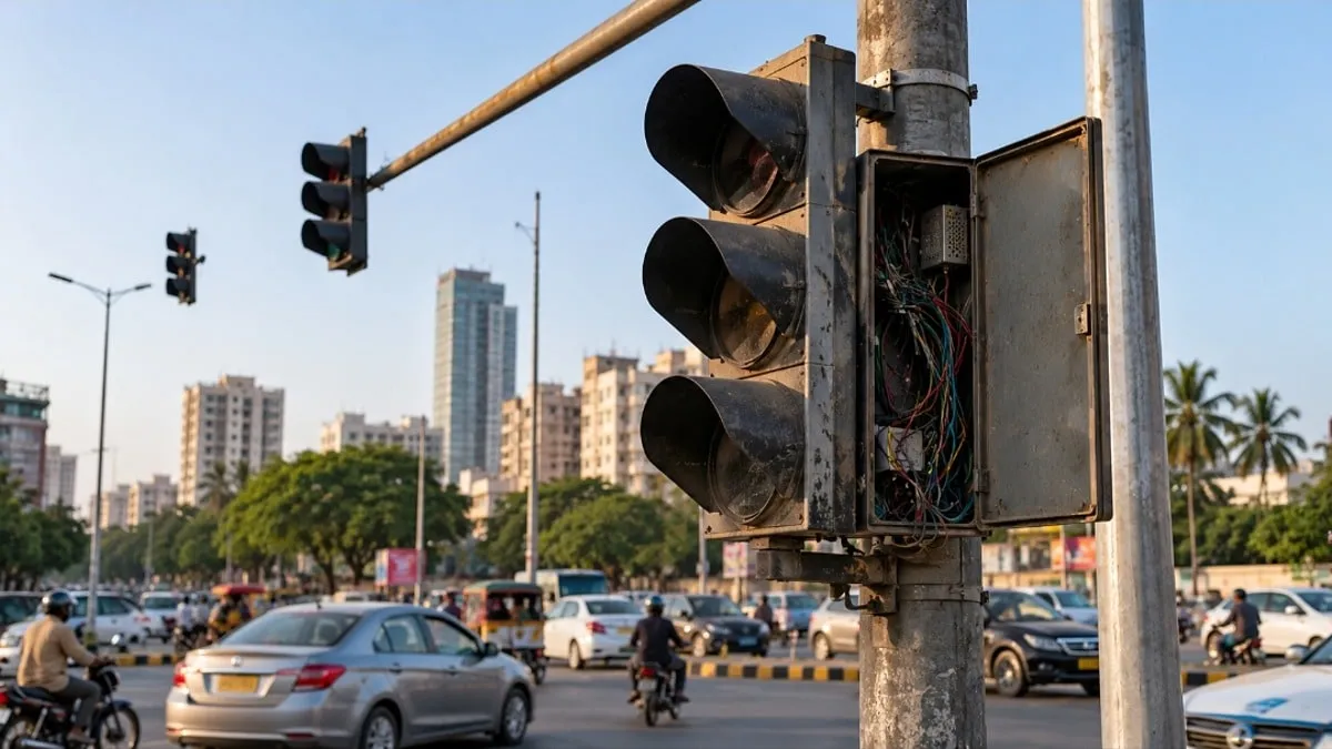 Karachi Traffic Signals Breakdown Caused By Cable Thefts