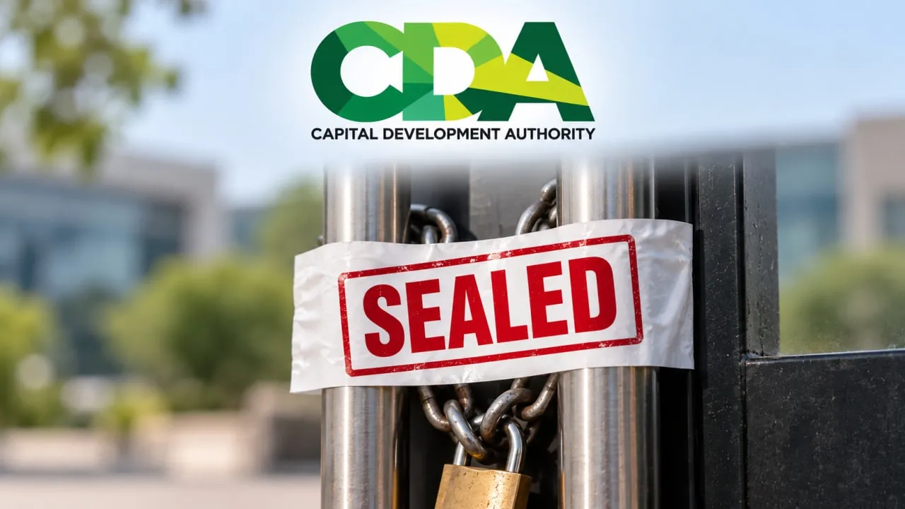 Capital Development Authority Seals Nine Illegal Housing Project Offices in Islamabad