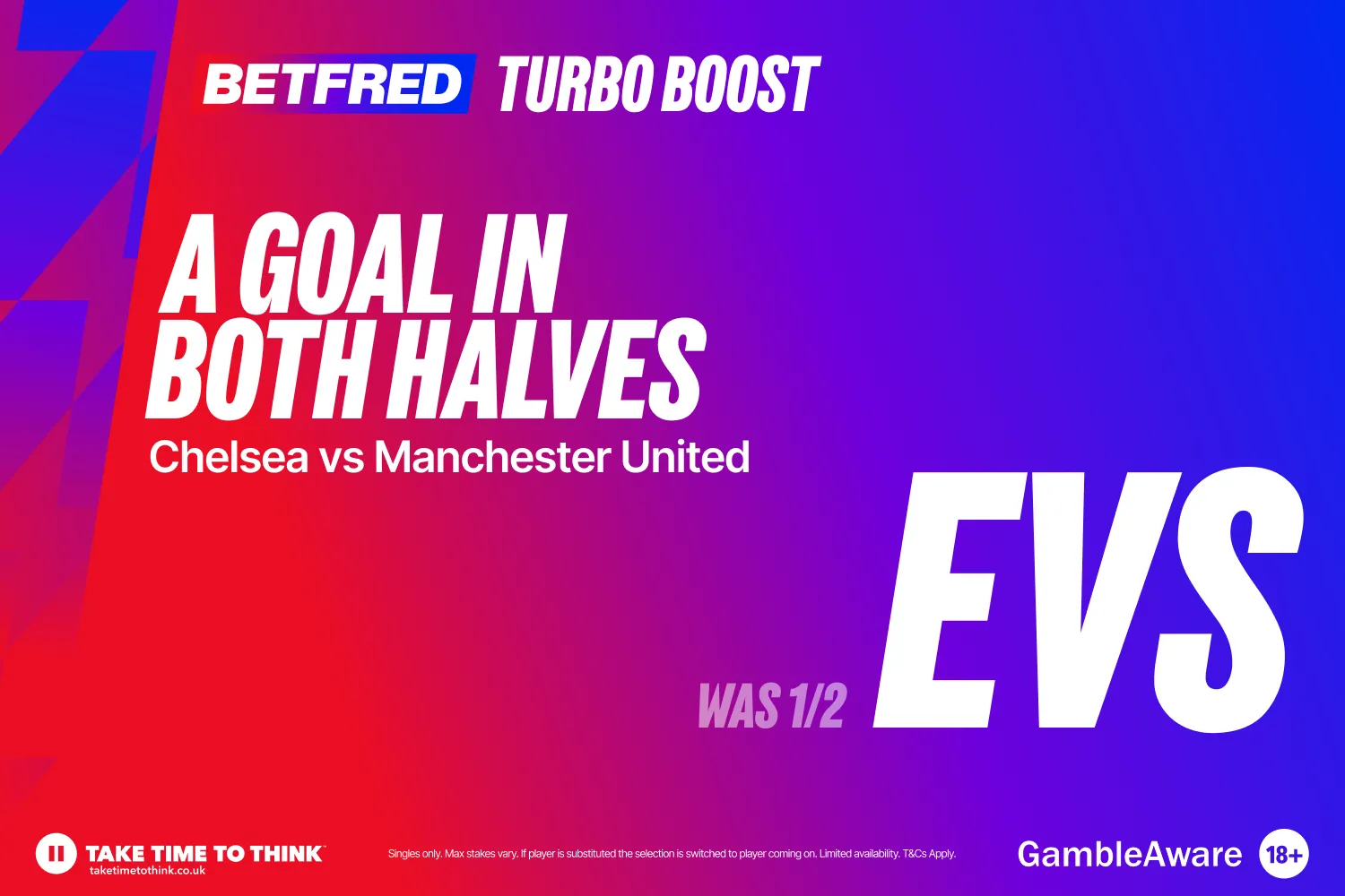 Betfred Offers Evens on Goals in Both Halves for Chelsea vs Man Utd