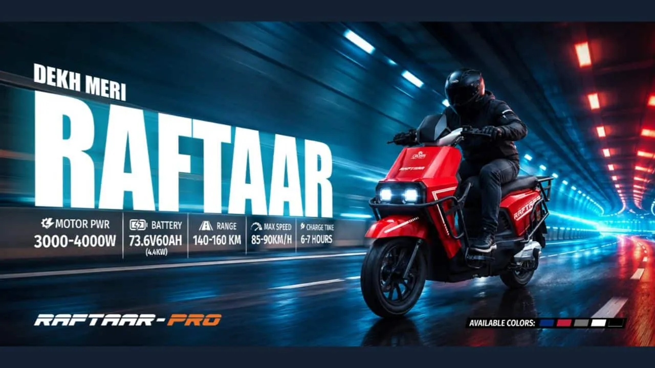 Crown Electric Raftaar Pro Redefines High-End Electric Motorcycles In Pakistan