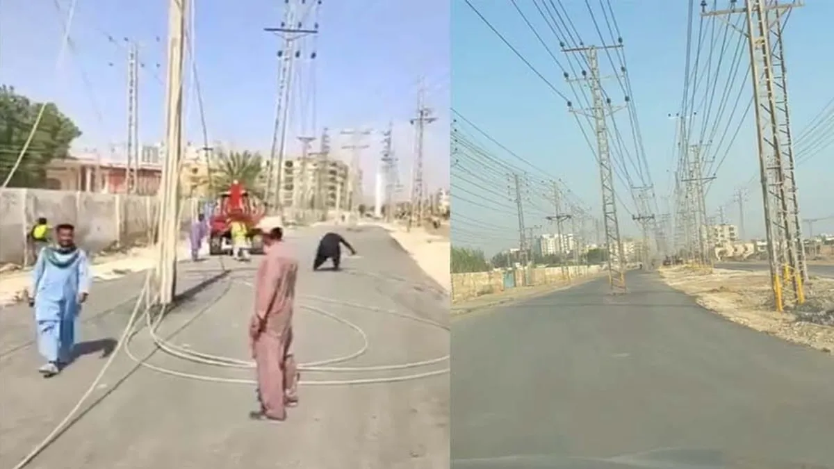 Hyderabad Road Facing Backlash Over Electricity Poles Left Standing