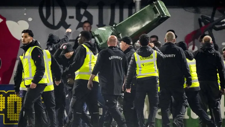Dutch Cup Match Erupts as Fans Storm Pitch and Toss Wheelie Bin