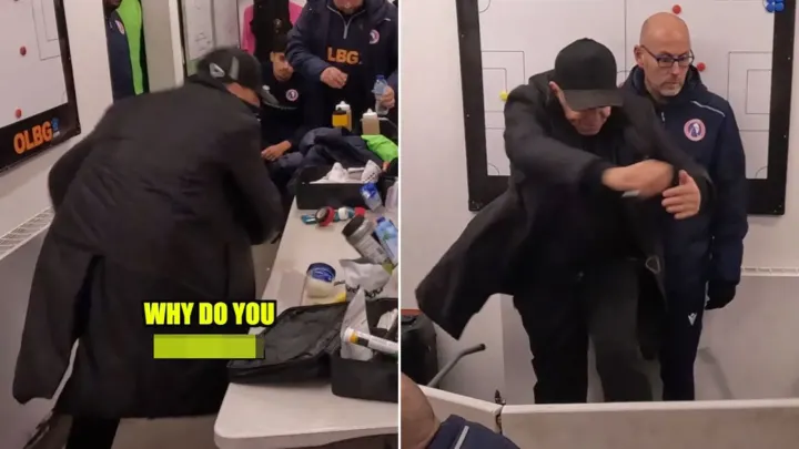 Dorking Manager Marc White Flips Table Twice And Explodes At Team