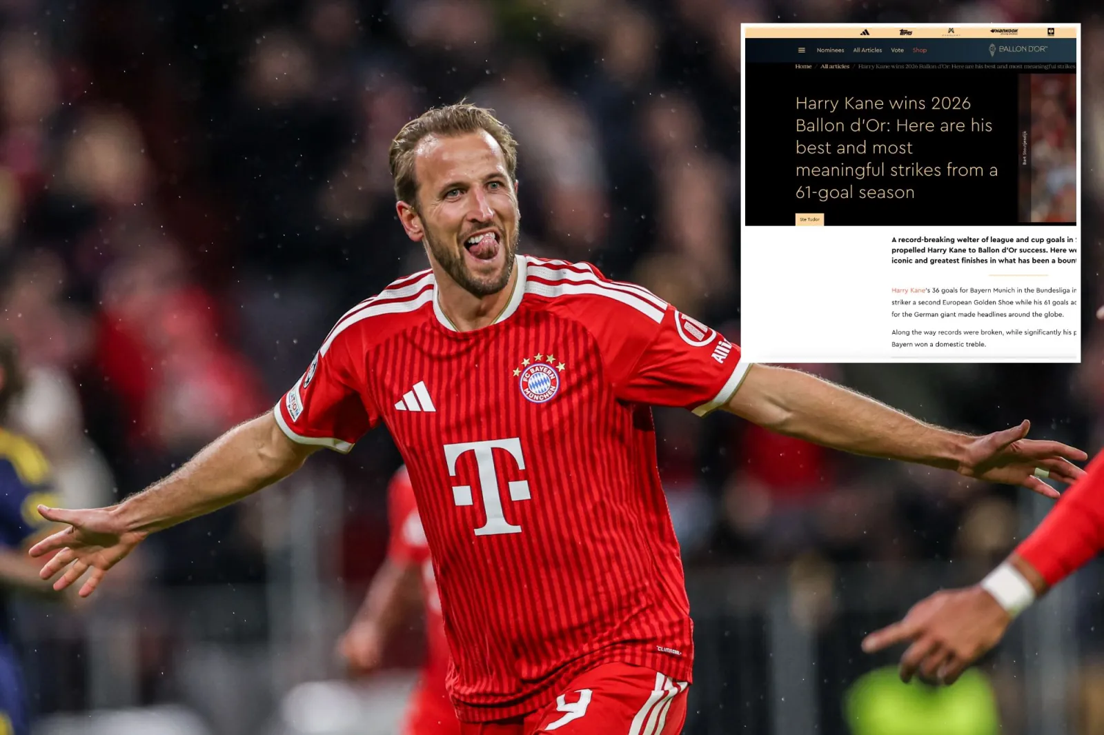 Ballon d'Or Site Accidentally Reveals Harry Kane as Winner