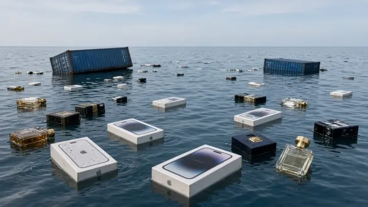 Strait of Hormuz Ship Sinking Leaves iPhones Floating in Water