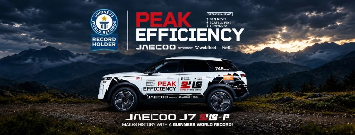 JAECOO 7 SHS-P Sets Guinness Record For Lowest Plug-In Hybrid Fuel Consumption