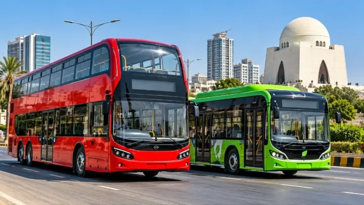 Karachi Prepares for New Arrival of Electric and Double-Decker Buses