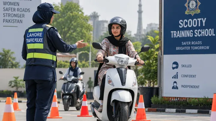 Lahore Traffic Police Start Free Scooter Training for Women