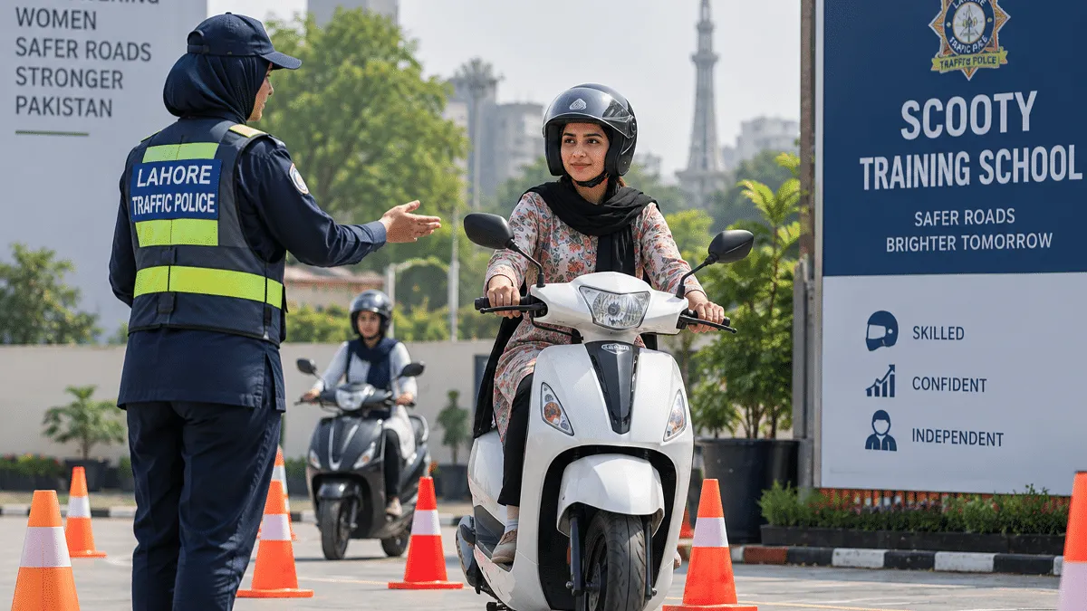 Lahore Traffic Police Start Free Scooter Training for Women