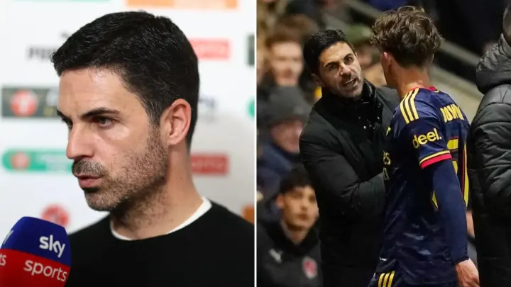Mikel Arteta Addresses His Frosty Reaction To 16-Year-Old Max Dowman After Red Card