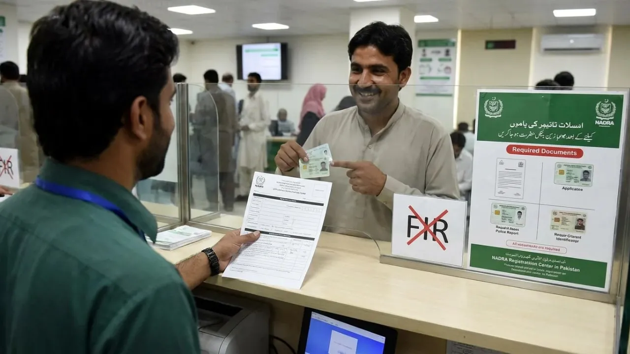 NADRA Says FIR Not Required for Lost CNIC Replacement