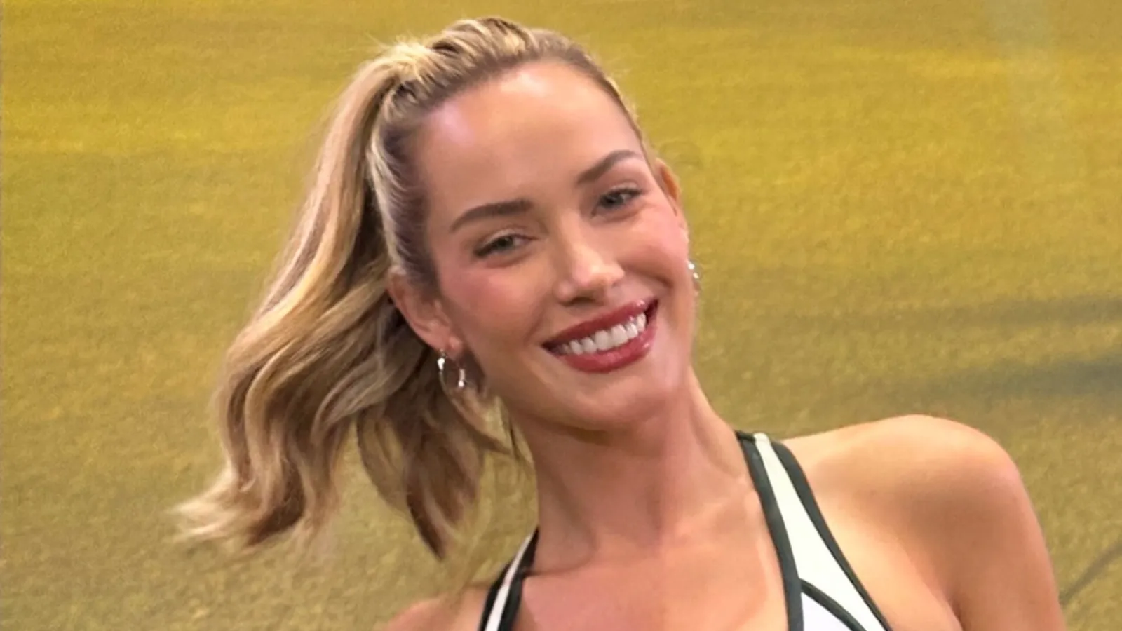 Paige Spiranac Wows Fans With Appearance During Practice at SoFi Center