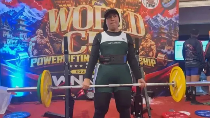 Pakistani Powerlifter Secures Gold Medal at Nepal Championship