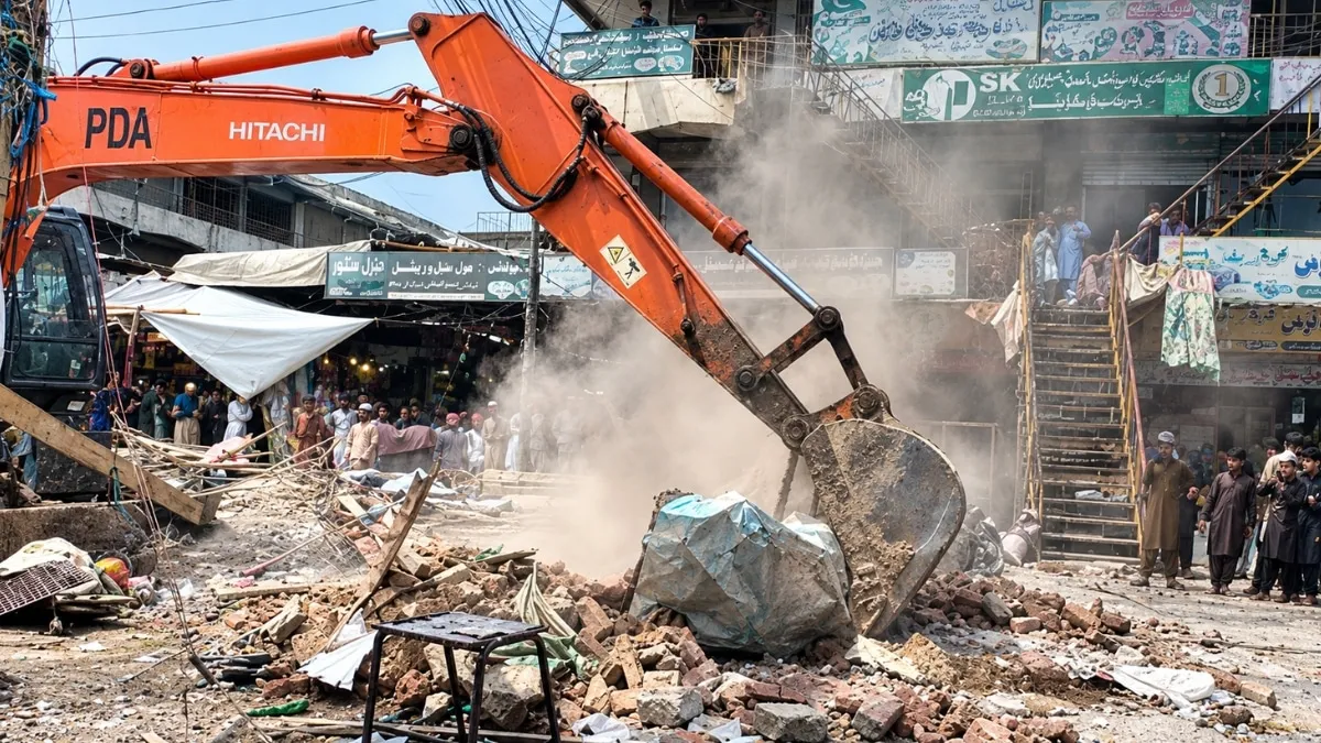 Peshawar Clears Over 450 Structures Along Ring Road in Anti-Encroachment Drive