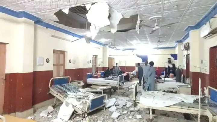 Ceiling Collapse at Larkana Hospital Leaves Four Seriously Injured