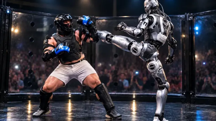 Human Fighter Defeats Two of Three Robots in San Francisco Cage Matches