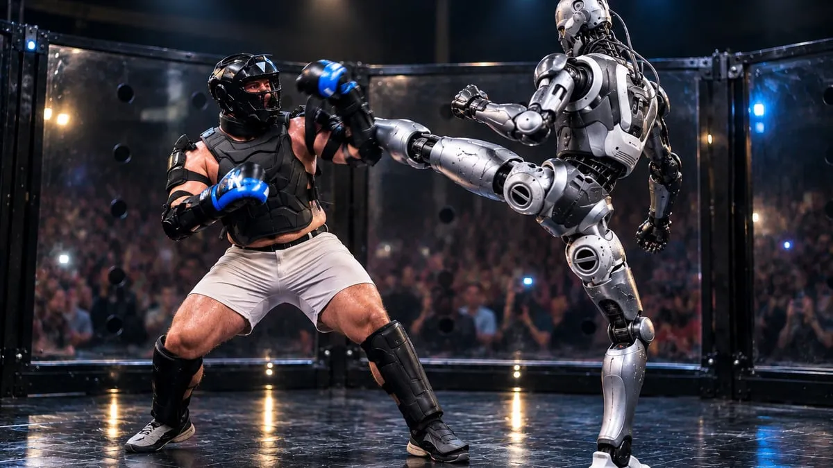 Human Fighter Defeats Two of Three Robots in San Francisco Cage Matches