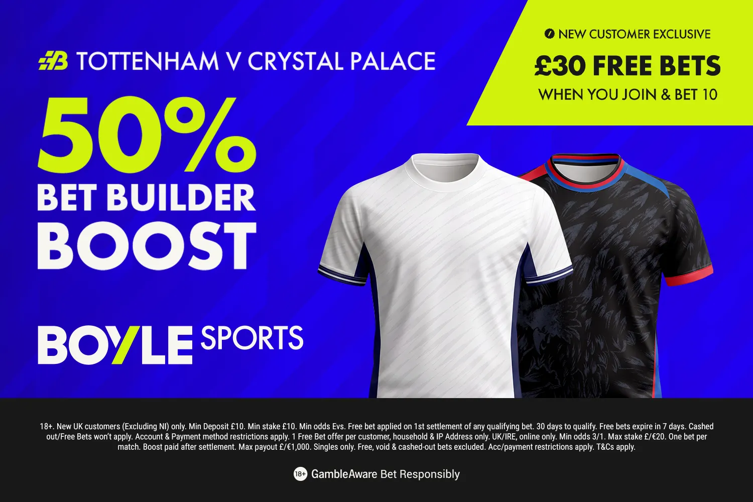 Tottenham Host Crystal Palace As BOYLE Sports Launch Free Bet Offer
