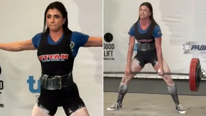 Powerlifter Reacts After Accidentally Urinating During 192.5KG Deadlift Attempt