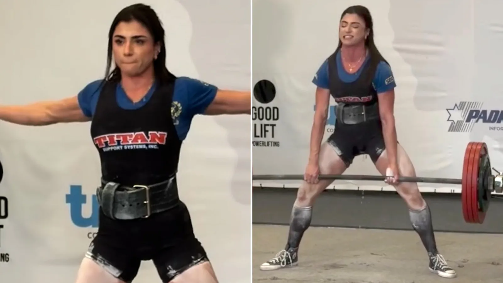 Powerlifter Reacts After Accidentally Urinating During 192.5KG Deadlift Attempt