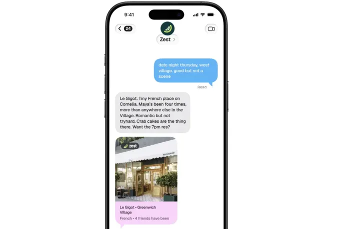 Zest Launches Text Messaging AI Concierge to Handle Restaurant Bookings