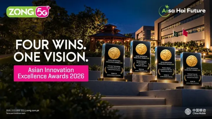 Zong Secures Four Trophies at Asian Innovation Excellence Awards 2026