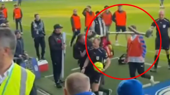 Referee Targeted With Crutch By Fan Following Tense English Football League Match